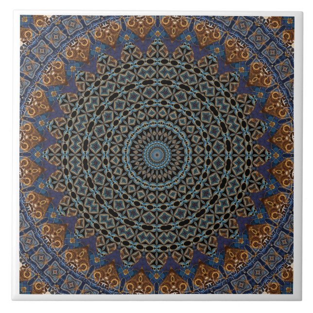 Modern Mandala Ceramic Tile Kakelplatta (Framsidan)