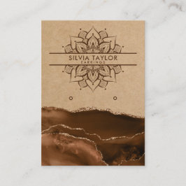 Modern Mandala Earring visning Card Visitkort