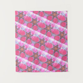 MODERN Mandala FÄRG ROSA LIGHT STAR TAPESTRY