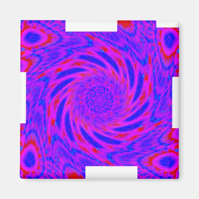 MODERN MANDALA FÄRG ROSA MAGNET (Framsidan)