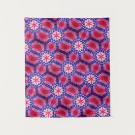 MODERN Mandala FÄRG ROSA ROS TAPESTRY