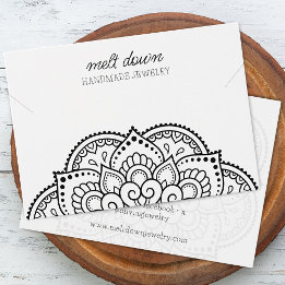 Modern mandala halsband armband visningskort visitkort
