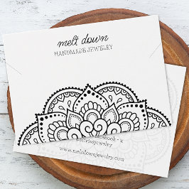 Modern mandala halsband armband visningskort visitkort