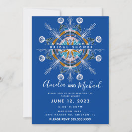 Modern Mandala Handritad Boho Konst Bröllopsdusch Inbjudningar