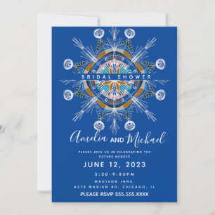 Modern Mandala Handritad Boho Konst Bröllopsdusch Inbjudningar