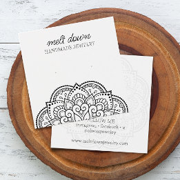 Modern Mandala-örhänge för smycken Displaykort Fyrkantigt Visitkort