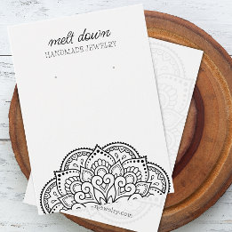 Modern Mandala örhänge smycken visningskort Visitkort