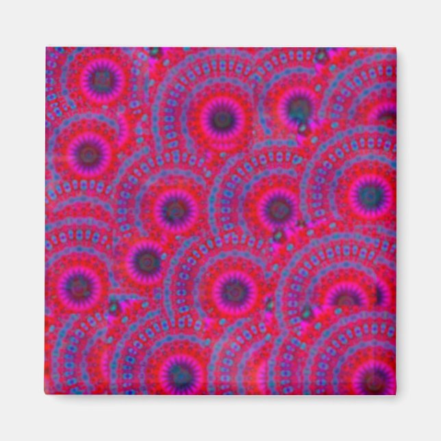 MODERN MANDALA RO FÄRG ROSA MAGNET (Framsidan)