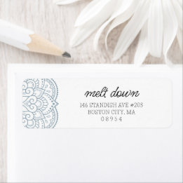 Modern Mandala Small Business Adress Returadress Etikett