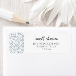 Modern Mandala Small Business Adress Returadress Etikett