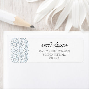 Modern Mandala Small Business Adress Returadress Etikett