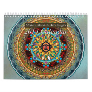 Modern Mandalakonst planlägger kalender 2014