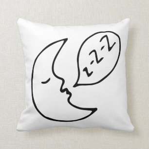 Modern Måne Nursery Decor Black Dekorativ kudde