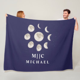 Modern måne-personlig fleecefilt