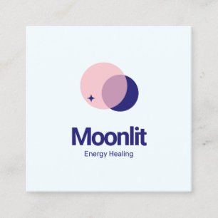 Modern Måne Star Celestial Astrology Fyrkantigt Visitkort