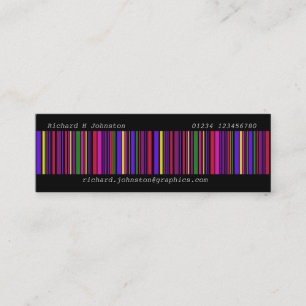 Modern mång- färgbarcode mini visitkort