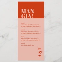 Modern Mangia Italia Burnt Orange Bröllop