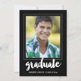 Modern manligt foto Ram Studentfest Inbjudan