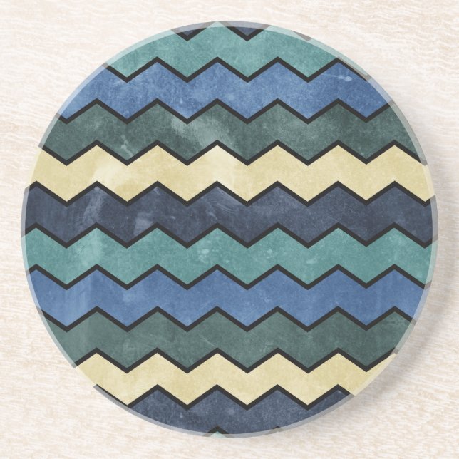 Modern Manly Blue Chevrons Underlägg (Framsidan)