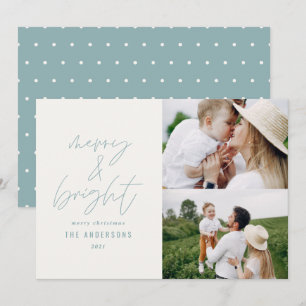 Modern manus 2 fotodammig blå jul