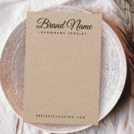 Modern manus Kraft papper earring visning card Visitkort