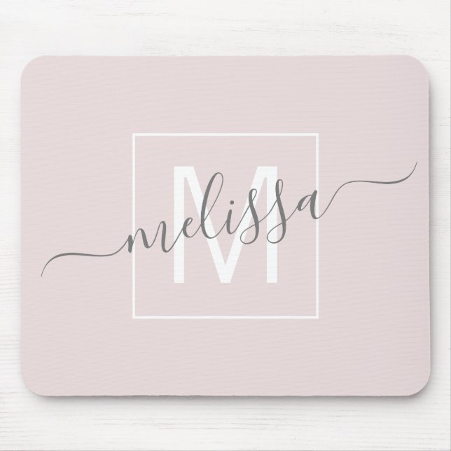 Modern manus namn monogram musmatta (Framsidan)