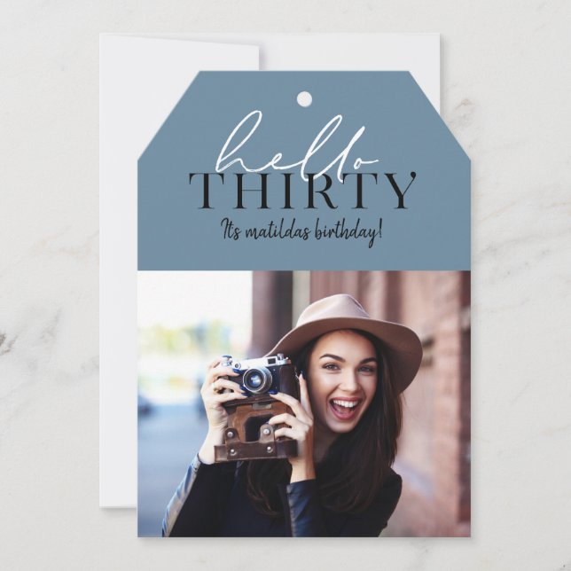 Modern manus- och geometrisk 30års födelsedag-foto (Framsida)