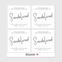 Modern manusetikett för kosmetiska ljus klistermärken