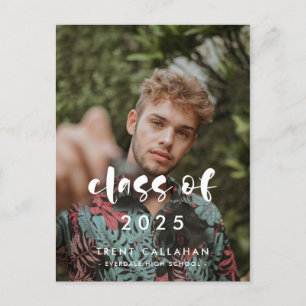 Modern manusklass för 2025 Photo studenten Vykort