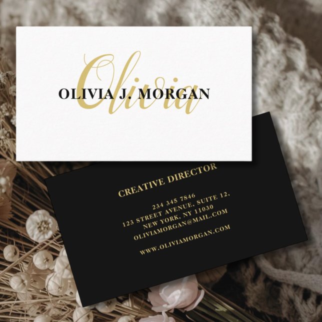 Modern manuslogotyp, minimal professionell namn visitkort (Skapare uppladdad)