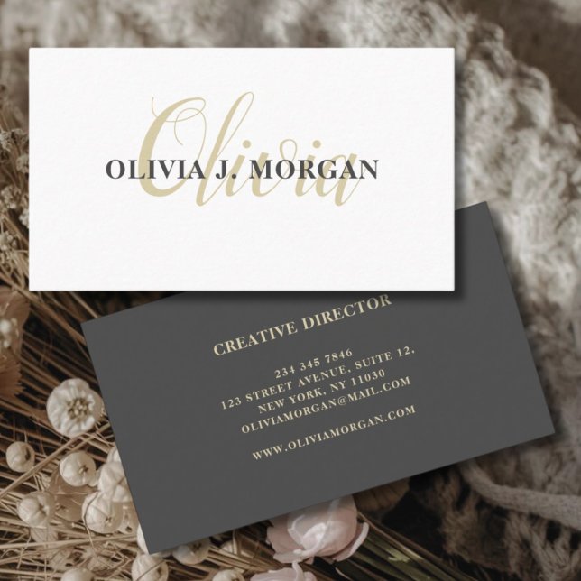 Modern manuslogotyp, minimal professionell namn visitkort (Skapare uppladdad)