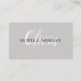 Modern manuslogotyp, minimal professionell namn visitkort