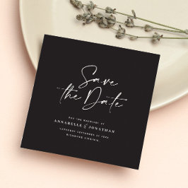 Modern manustypografi bröllop spara datum