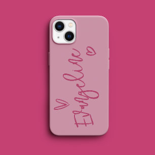 Modern manustypografi rosa girly elegant