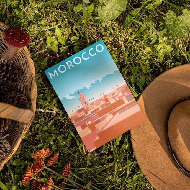 Modern marakesh-resa vykort (Skapare uppladdad)