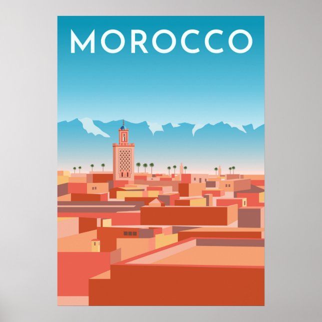 Modern marakesh Travel Poster (Framsidan)