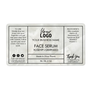 Modern marble Ansikte Serum Fraktsedel