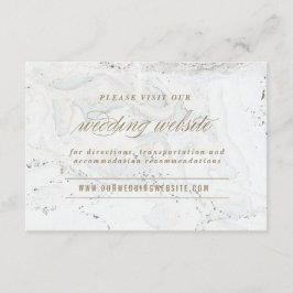 Modern Marble Bröllop-webbplatskort | GULD Tilläggskort