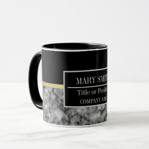 Modern marble Business Add Namn Mugg