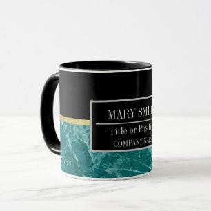 Modern marble Business Add Namn Mugg