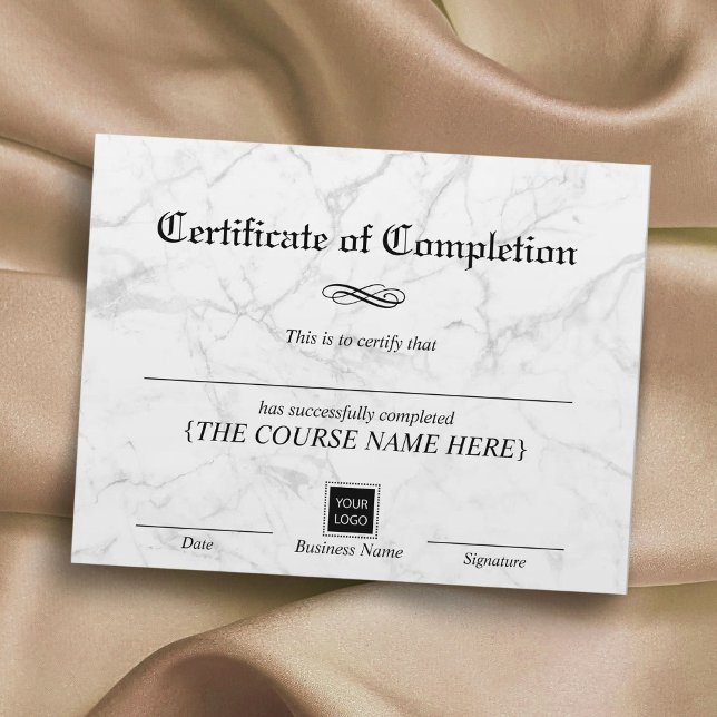 Modern marble Certificate of Completion Award (Skapare uppladdad)