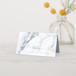 Modern Marble Glitter Bord Ställe Dusty Blue ID816 Placeringskort