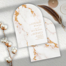 Modern marble Glitter Bröllop Guld Arch ID816