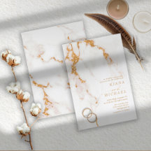 Modern Marble Glitter Bröllop Guld, ID816