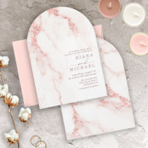 Modern marble Glitter Bröllop Ro Guld Arch ID816