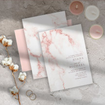 Modern Marble Glitter Bröllop Ro Guld ID816
