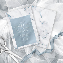 Modern Marble Glitter Möhippa Blue ID816 Inbjudningar