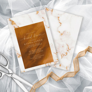 Modern Marble Glitter Möhippa Guld ID816 Inbjudningar