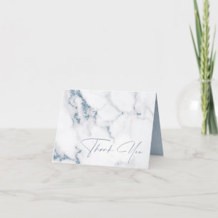 Modern Marble Glitter Tack Dusty Blue ID816 Kort