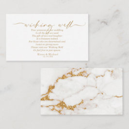 Modern Marble Glitter Wishing well V2 Guld ID816 Tilläggskort
